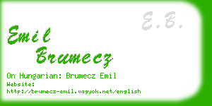 emil brumecz business card